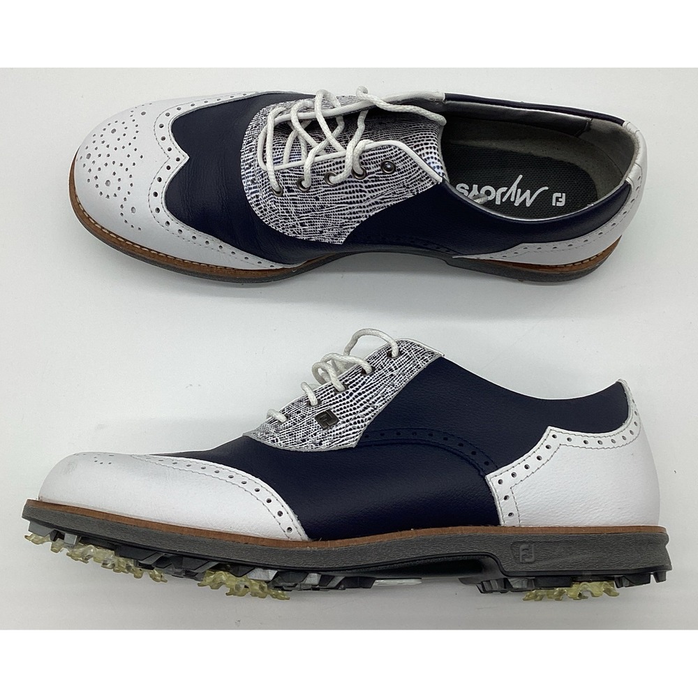 FJ Footjoy Myjoys Dryjoys Premier Series Golf Shoes Women's White Size 9 1/2